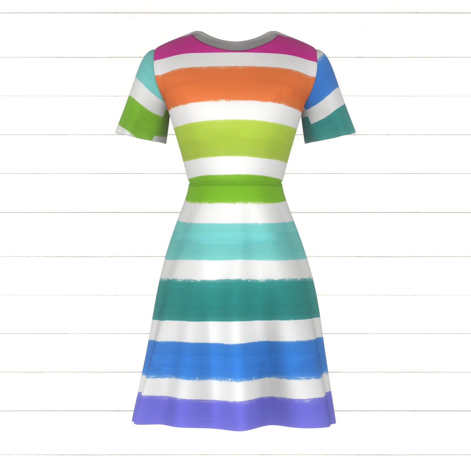 White, blue,  aqua, turquoise, pink, purple, bright green, orange, kids, women, girls, summer, hand drawn, bold, bright, swim, stripes