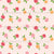Pink and Orange Roses on Pastel Orange Stripes, part of the Minimalist Roses Collection Image