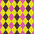 Argyle Pattern, Yellow Purple Pink, Black Stitching Image