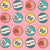1950s Colorful Soda Bottlecaps on Pink Image