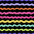 Hand Drawn Rainbow Wavy Stripes on Black Image
