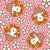 Thanksgiving Turkeys and Daisy Flowers Pink Image