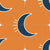 Space Boy - Crescent Moons & Stars on Orange Image