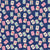 Preppy Mahjong Tile  Whimsical Game Night on Blue Image