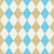Argyle Pattern, White Baby Blue Beige, White Stitching Image
