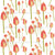 Pomegranate Soft Gold Tulips Papercut on White Image