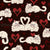 A Love Tail of Cats with Hearts in Black Image