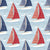 Red White and Blue Coastal Sailboats Image