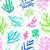 Hot pink, seaweed, green, turquoise, blue, white, coral, tossed, kids, girls, hand drawn, women, ocean, beach, swim, summer Image