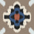 Ikat medallions and crosses on morel brown Image