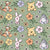 Classic Winnie the Pooh Piglet Tigger Eeyore Floral Sage Green Image