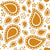 Playful Paisley Bandana Desert Sun Orange on White Image