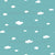 Robins Egg Blue with Fluffy White  Clouds Image