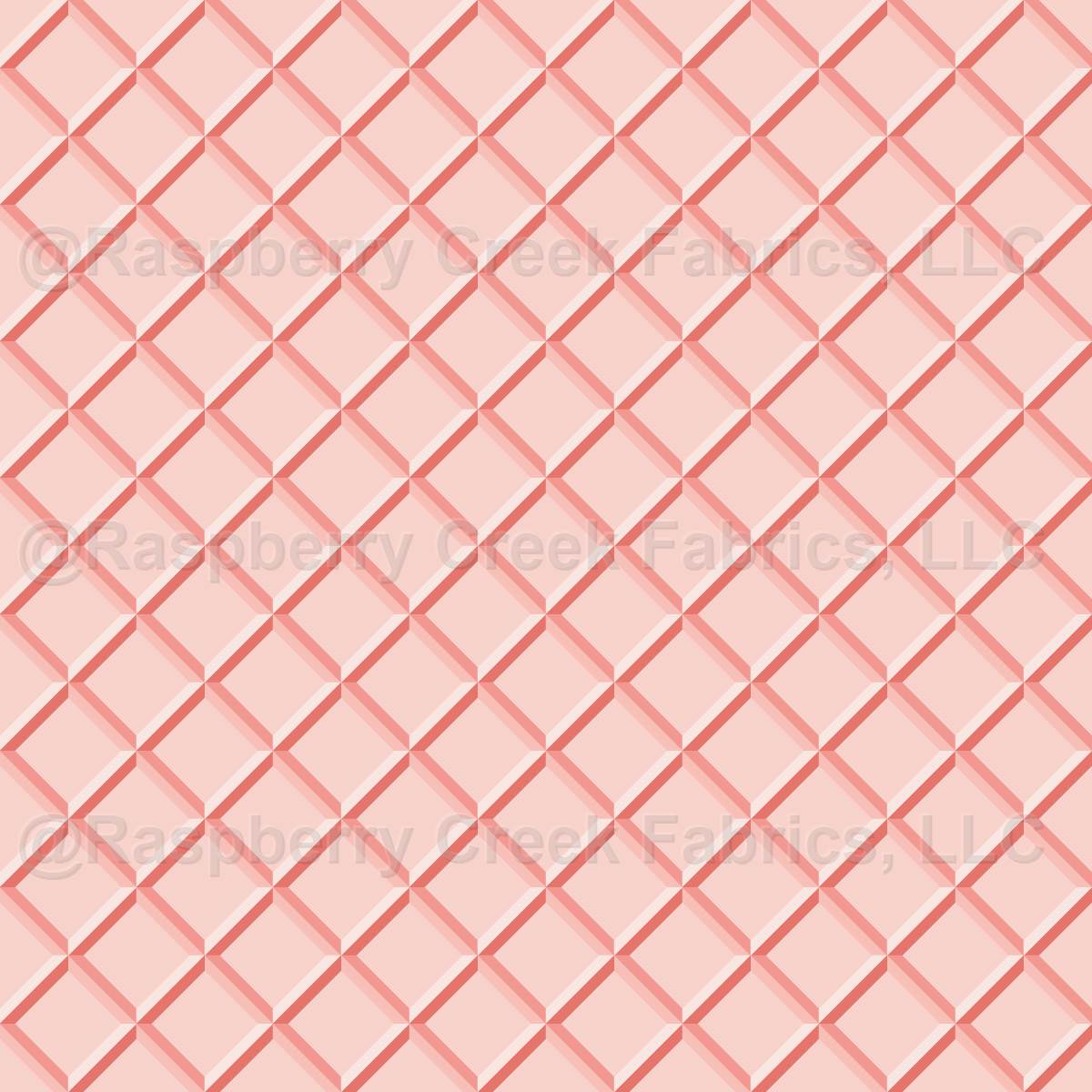 Crispy Waffle Wafers Checkerboard Strawberry Red