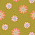 Groovy Retro Petal vibey Burst - dusty green Image