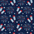 Patriotic July 4th Red White Blue Rockets Image
