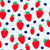 Red, White and Blue Patriotic Classic Americana Strawberries and Blueberries on Checkerboard Image