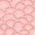 Hand-drawn abstract fruit scallops on light pink background Image