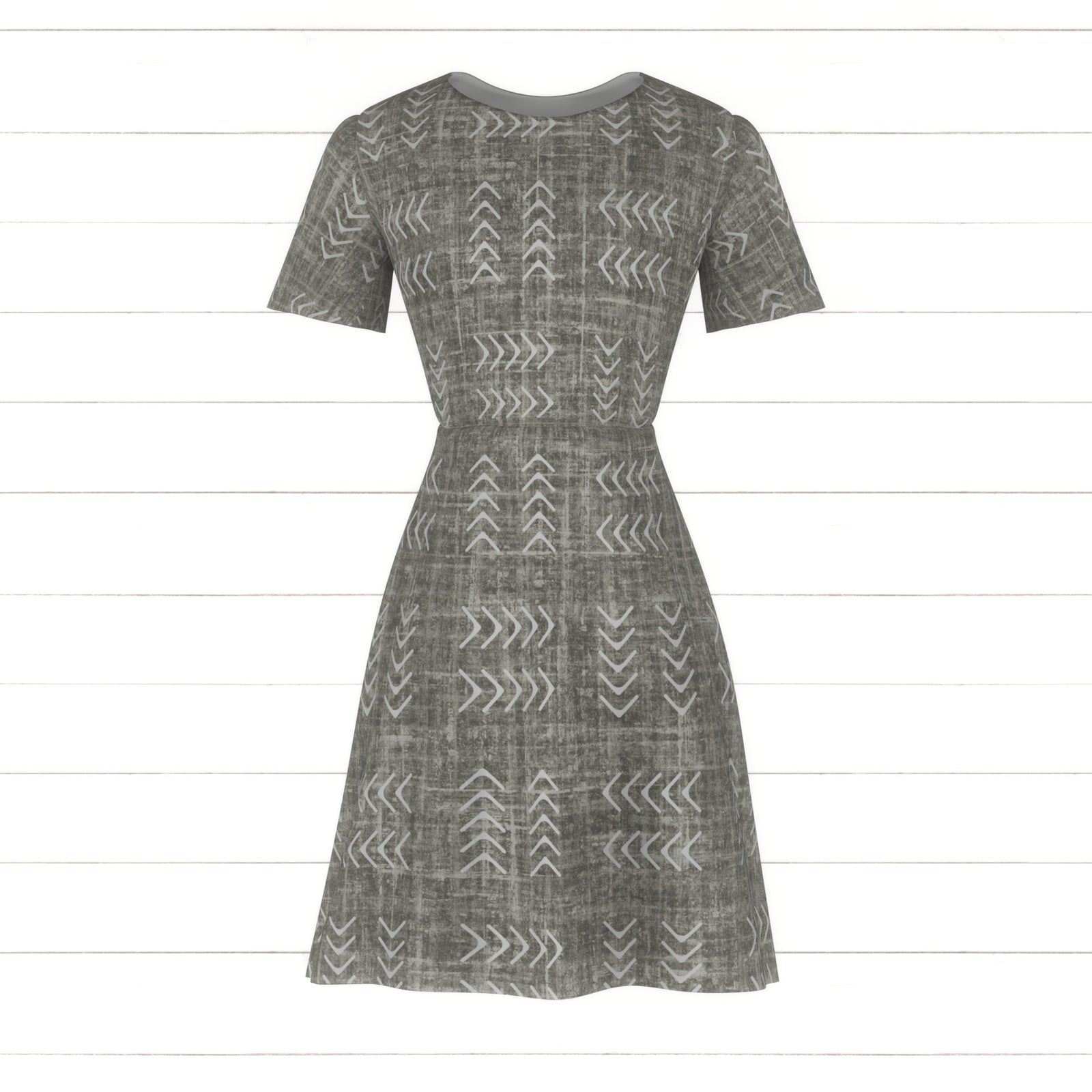 Arrows on Medium Gray Linen