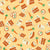 Carrot Cake Cakes, Cookies, and Cupcakes in Oranges, Green, Cream, and Browns Scattered on a Buttery Orange Background in the Carrot Cake Collection Image