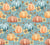 Candy Corn Harvest Pumpkin Floral Blue Image