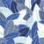 Leaf wall // navy royal and pale blue leaves pastel blue lines Image