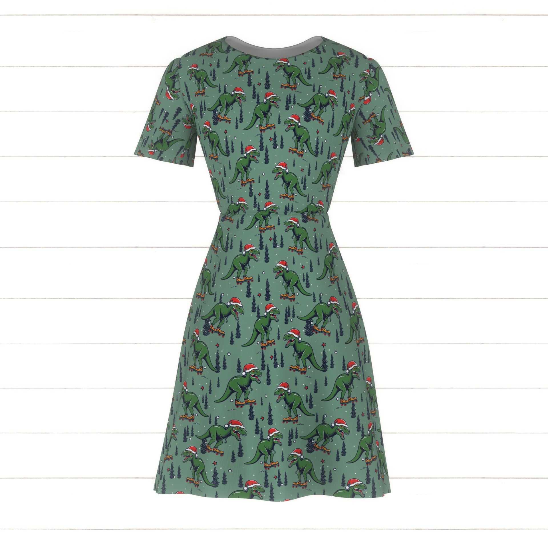 white christmas dresses Noel Dinosaur Dress – Abby Apples Boutique