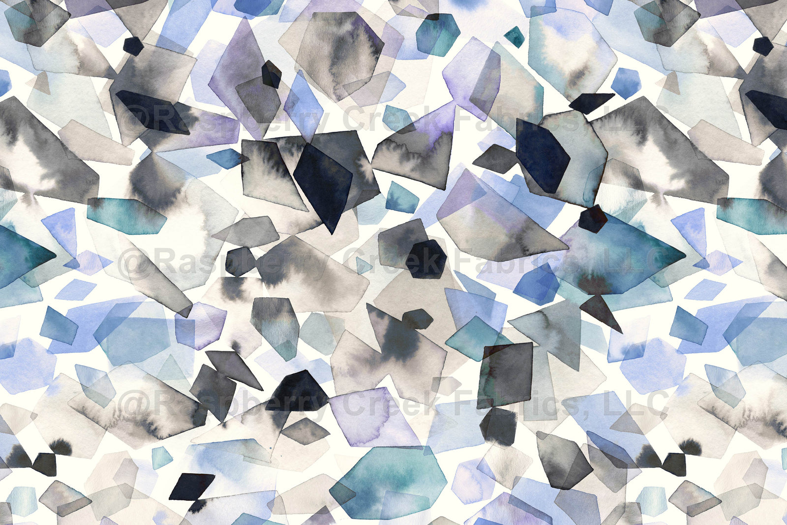 Colorful Geometric Crystals Minerals Blue