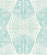 Geo (aqua and teal / turquoise on Cream) geometric tribal LARGE 24