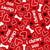 I Chews You Puppy Love Valentine Hearts Dog Bones and Paw Prints in Red Image