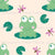 Frogs and Dragonflies on Cream Image