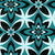 Groovy Retro Botanicals - Teal & Black Refined Bohemian Dahlias - Flower Child Botanicals Image