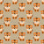 Cute Cartoon Baby Tiger on Khaki Brown Wallpaper Image