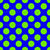 Polka dots green on blue Image