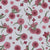 Burgundy Red Carnations and Buds Scattered on a Gray Background as a Coordinate to the Vintage Floral Collection Image