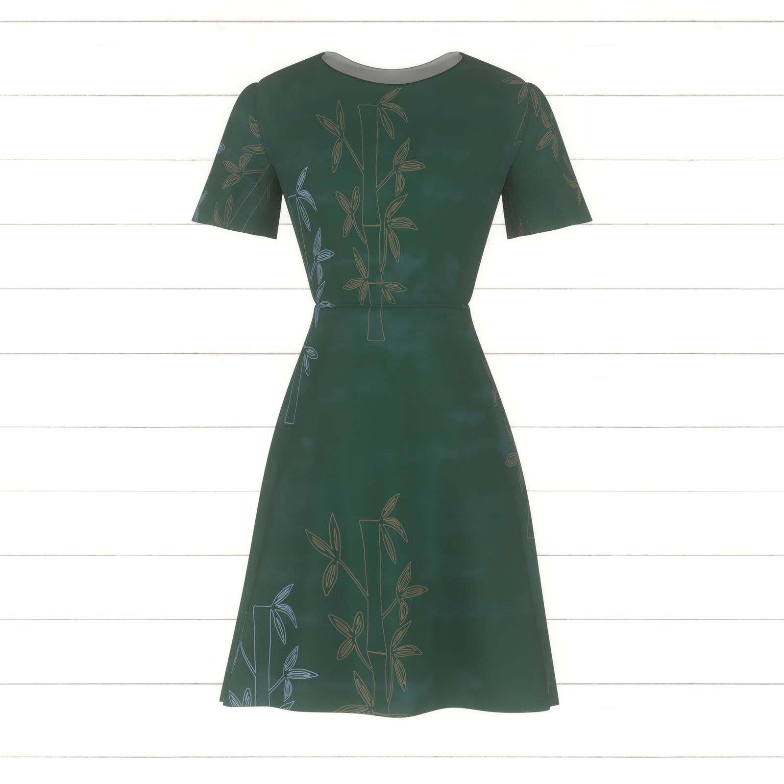 Calm Bamboo 2 - Sage Green, Blue, Beige