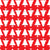 Christmas Trees Pattern, Pine Trees, White on Red Background Image