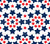 Patriotic Red and Blue Stars on White -  Bold and Dynamic Design for 4th of July Celebrations! Image