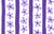 Hand Drawn Flowers Stripes White, Light Purple and Dark Purple Image