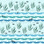 Seals Seaweed Waves on Aqua Image