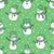 Doodle Snowmen in Green Image