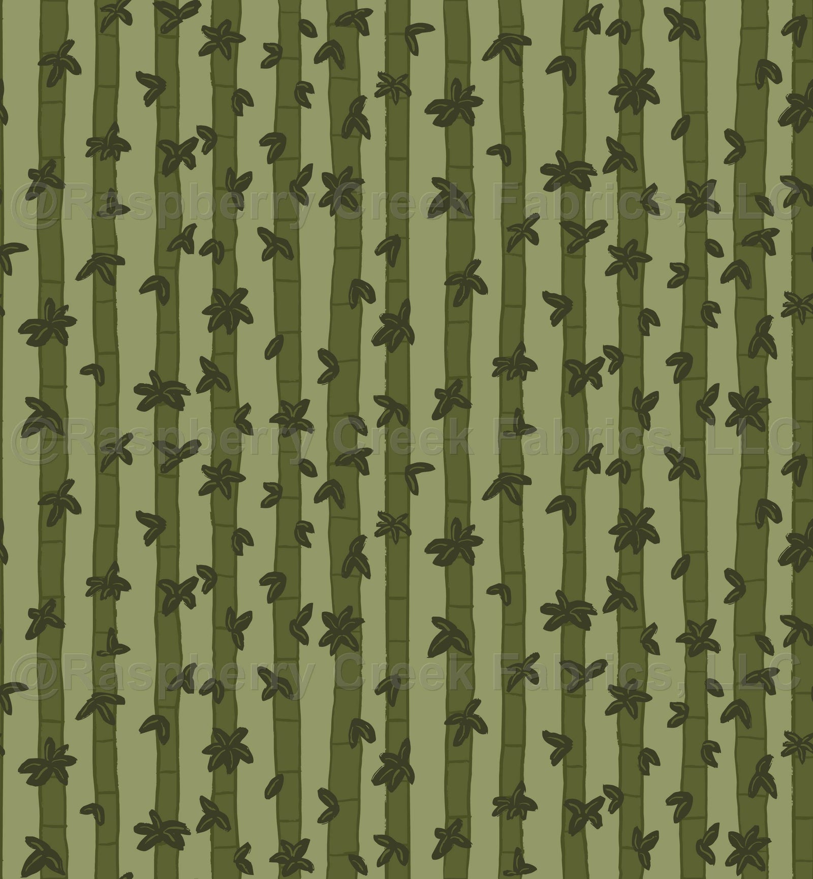 Bamboo Stripes in Light Sage Green