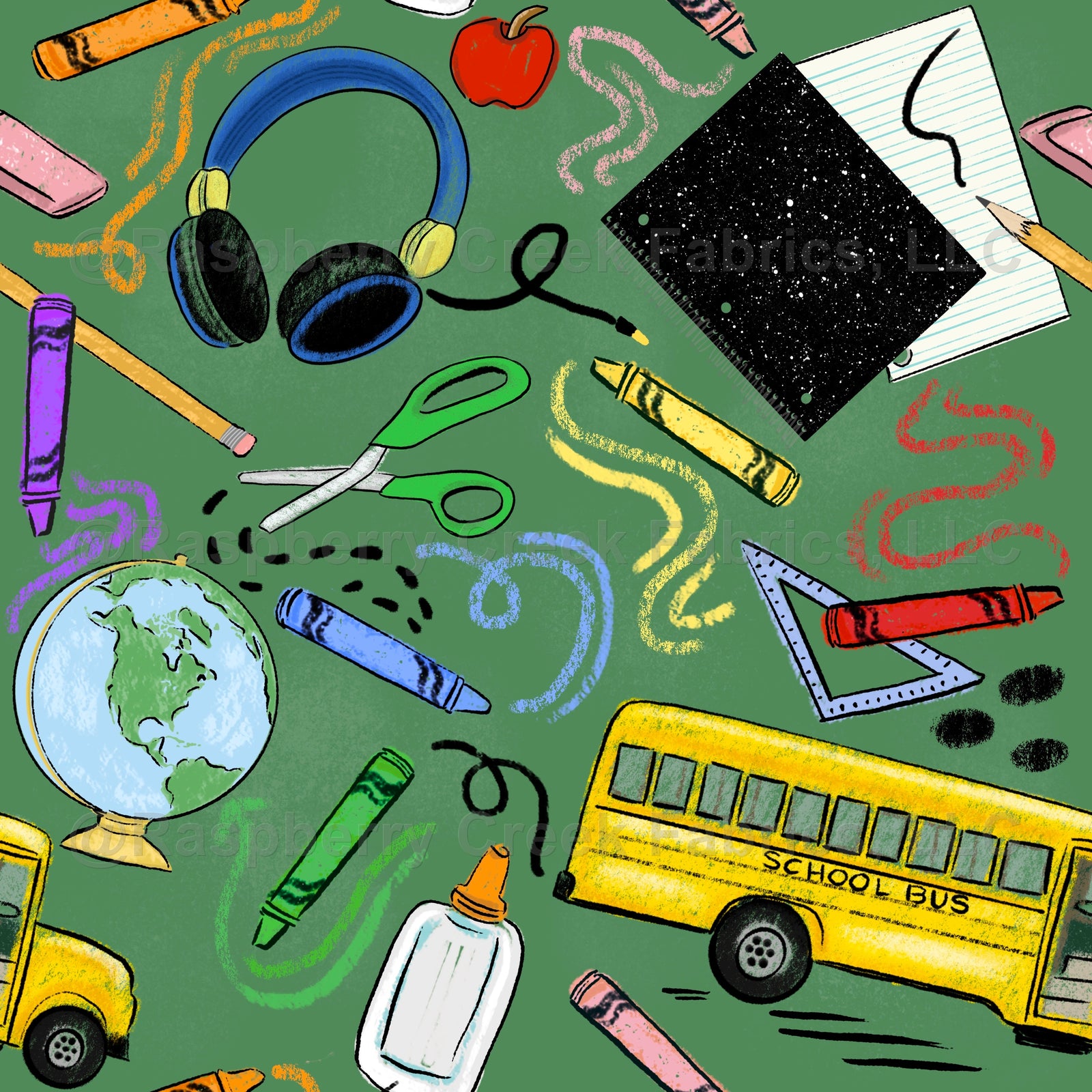 Back to school, school, bus, teachers, chalkboard, green, crayons, school supplies, kids, education