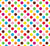 Colorful Polka Dots_White - Fabric Image