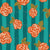 Country Retro Hand Drawn Floral in Teal, Coral, and Green Image