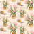 Peach, Yellow, and Pink Tulips in a jar vase on a light beige background. Perfect for gardeners, spring and summer. Image