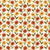 Red and Yellow Autumn Flowers on White Image