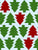 Christmas Trees Pattern, Pine Trees, Green and Red, Ice Blue Background Image