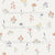 Tossed Wildflower Sprigs | Watercolor Botanical on Soft Cream White Linen | Stamped in Bloom Collection by Brayberry Design [Large Scale] Image