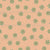 A Retro Love Flowers Collection Coordinate of Retro Style Green Flowers on an Orange Background Image